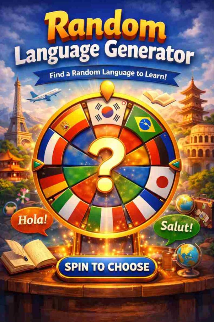 Random language generator tool to pick a language to learn